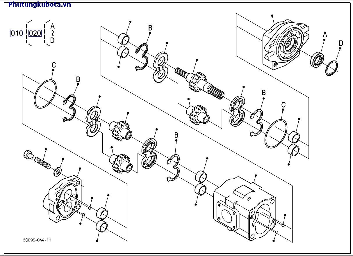 Của bơm thủy lực ( những bộ phận câu thành mới 10001-49999)